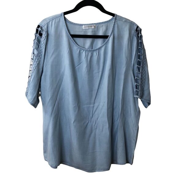 Retrology Cut-Out Sleeve Top Sz XL - Picture 1 of 6